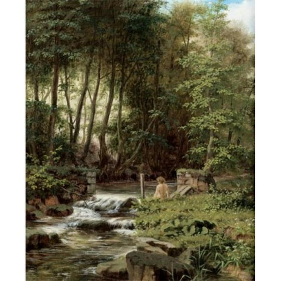Posterazzi SAL900137295 An Alpine Lake Landscape Franz Xaver Buhler 19th C. Poster Print - 18 x 24 in.