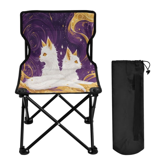BZSMCE Camping Chairs Modern Dance Of The Foxes Pattern Folding chair
