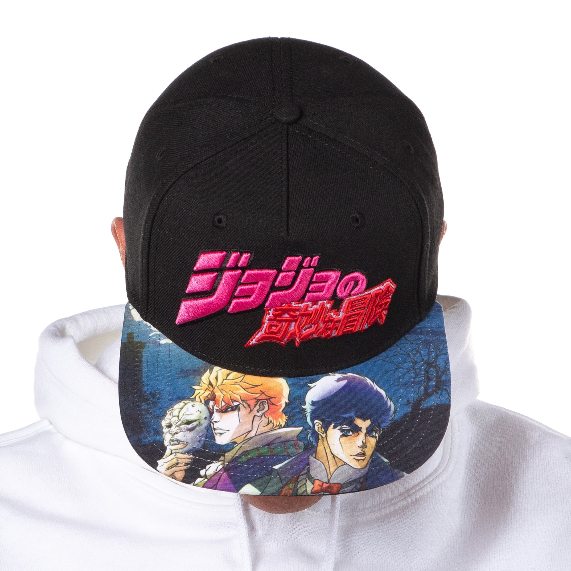 JoJo's Bizarre Adventures Character Brim Embroidered Adjustable Adult Snapback Hat Cap OSFM
