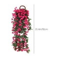 thumbnail image 3 of YFTDEF Artificial Hanging Basket Wall Decor, Polyester Fake Plants, Realistic Flower Arrangement, Indoor Home Office Decoration, Maintenance Free, Easy to Clean, 3 of 4