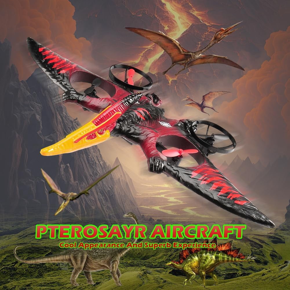 Roofworld Dragon RC Plane, 2.4G 6-Axis Gyro EPP Foam Aircraft, Red