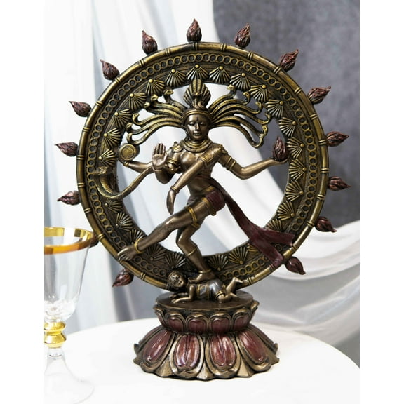 Large Hindu Supreme God Shiva Nataraja Statue 15"H Cosmic Divine Dancer Tandava