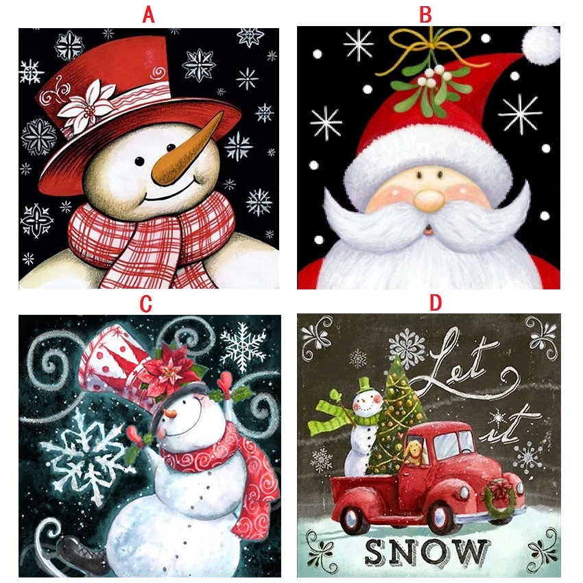 Christmas Diamond Painting, 5D DIY Christmas Full Drill Rhinestone