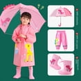 thumbnail image 3 of Chubasquero para niños, poncho grueso resistente al desgaste para bebés y niños, impermeable y transpirable para todo el cuerpo con diseño de dinosaurio para jardín de infantes, 3 of 5