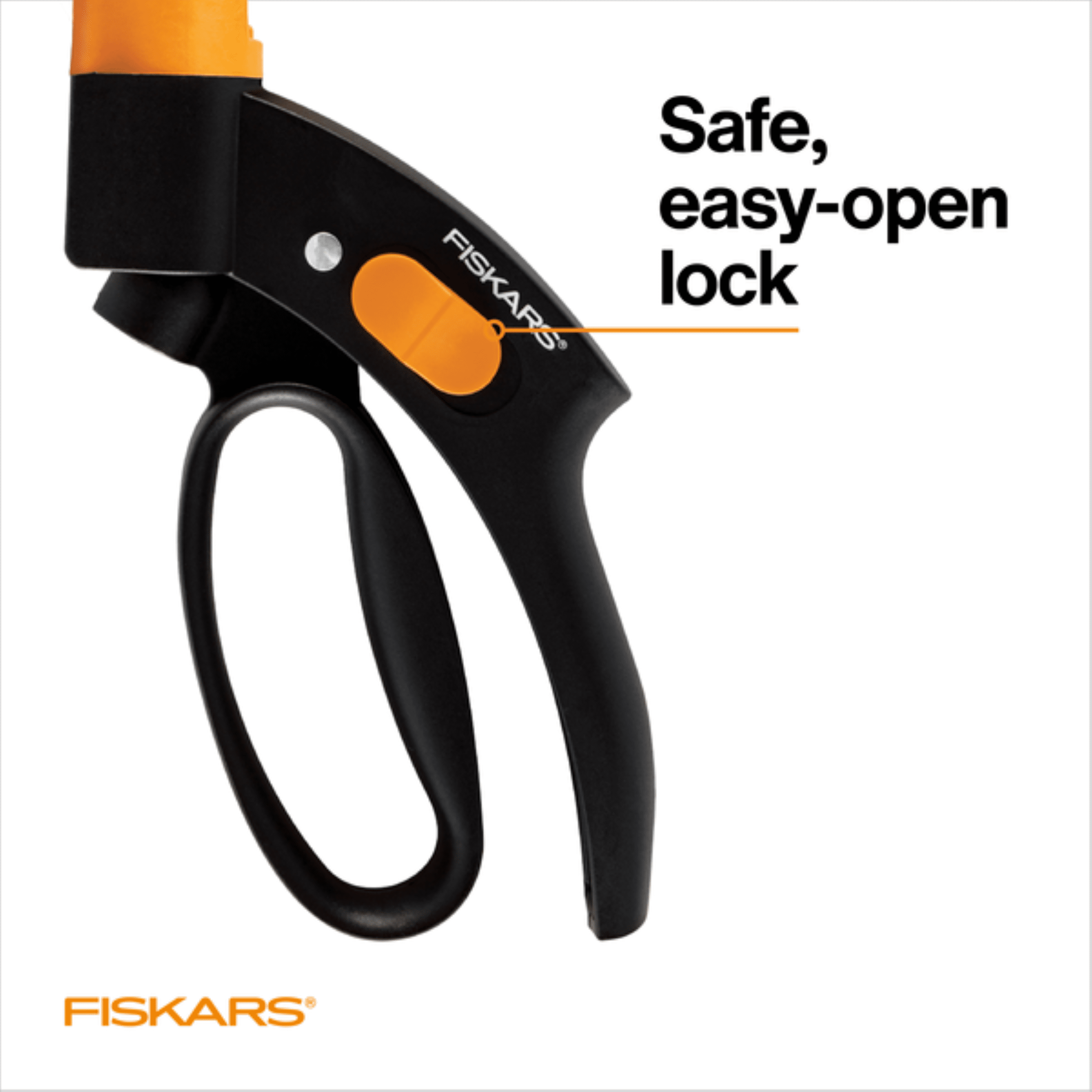 Fiskars Shear Ease Grass Shears - 5" Stainless Steel Blades - 360-Degree Swivel Blade, Black