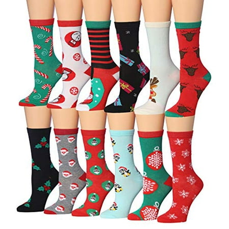 

Colorfut Women s 12 Pairs Colorful Patterned Crew Socks P102-12