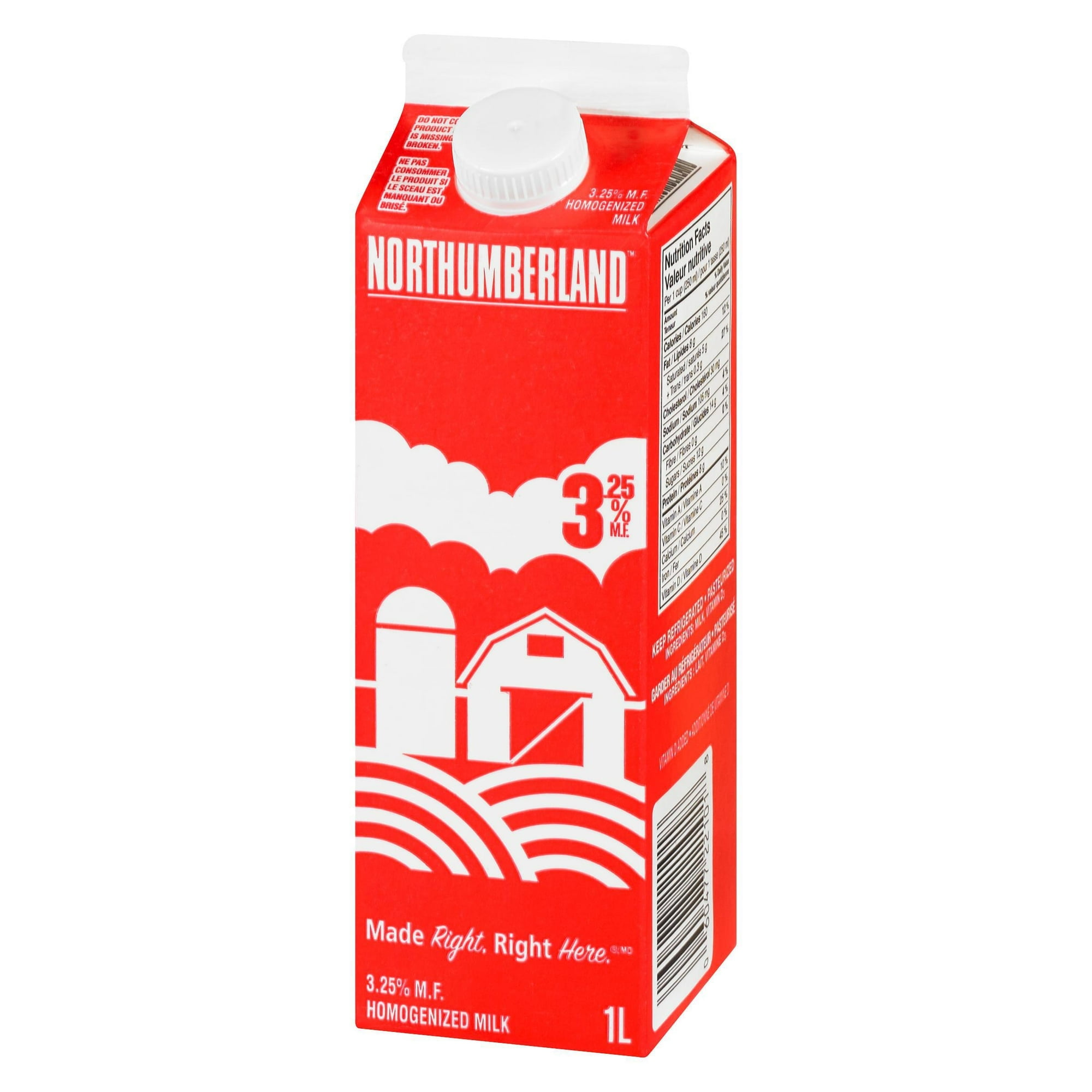 Northumberland Homogenized 3.25% Milk 1L, 1 L