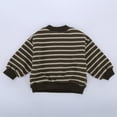 thumbnail image 6 of HUITKMM Girls Lined Pullover Striped Crewneck Long Sleeve Casual Loose Fit Winter Warm Sweater Tops for Kids, 6 of 8