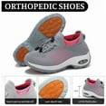 thumbnail image 4 of Tennis Shoes Womens Fashion Knitted Platform Sneakers Arch Support Orthopedic Walking Shoes Slip on Antislip Workout Athletic Shoes Pink Size 10, 4 of 8