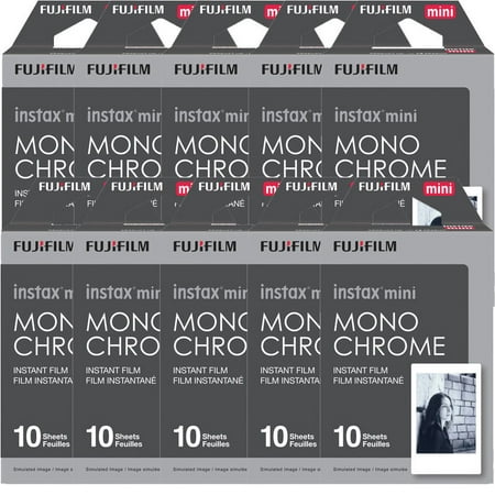 Image of 100 Prints Fujifilm instax mini B&W Monochrome Instant Film f/ 9 8 7s 70 90 SP-2