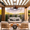 thumbnail image 2 of Chords Attic 24" 5-Blade Outdoor/Indoor Reversible Smart Ceiling Fan with LED Lights and Remote Control Included, 2 of 14