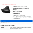 thumbnail image 2 of Left Driver Side Bumper End - Compatible with 2013 - 2016 Ford Escape 2014 2015, 2 of 2