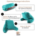 thumbnail image 2 of Almohada de Lectura Almohada para Cama Estándar, Almohada de Espalda para Sentarse en la Cama, Almohada Silla de Memory Foam Triturado y Almohadas para Descanso en Cama, Turquesa, 2 of 9