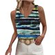 thumbnail image 1 of Camisetas de tirantes Camiseta para mujer Estampado floral Hombros Anudado Camiseta sin mangas suelta Sin mangas Cuello en V Camisetas Casual Túnica Blusas (Blue, S), 1 of 5