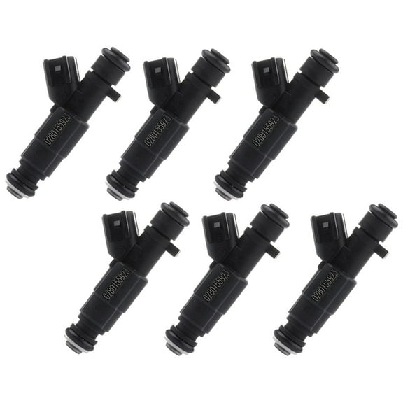 Fuel Injectors Kits, SCITOO 4 Hole Black 0280158028 Fuel Injector fit for Dodge Avenger Challenger Charger Journey Grand Caravan Magnum Nitro Stratus, Set of 6