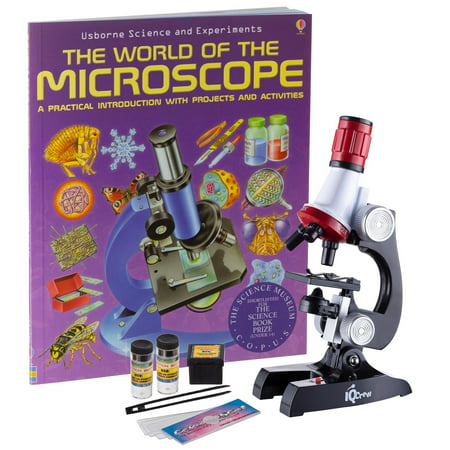 AMSCOPE-KIDS 100X-400X-1200X Beginner Microscope + Illustrated Guide Book
