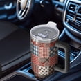 thumbnail image 6 of 40oz Pioneer Flower Floral Print Pattern Insulated Tumbler with Handle, BPA-Free Leak Proof Lid and Straws, Double Wall Vacuum, Hot 12h/Cold 34h, 6 of 6