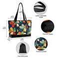 thumbnail image 2 of FORMRS Canvas Laptop Tote Bag for Women with 15.6" Computer Compartments Shoulder Handbag, Green Clover Pattern, 2 of 7