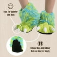 thumbnail image 5 of LazyOne Animal Paw Slippers, Green Monster, Child and Adult Unisex Furry Slipper, Large, 5 of 7