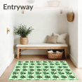 thumbnail image 3 of ODIKA 3'x5' Machine Washable Non-Slip Area Rug, Yuletide Gingham Celebration High Traffic Rug with Pad, Green, 503957, 3 of 8