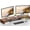 Walnut, variant on BONTEC Dual Monitor Stand Riser, Black Adjustable Wooden Desk Organizer for PC Monitor, Laptop and Printer, Phone Holder, 31.5-42.5 Inch