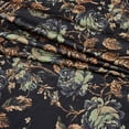 thumbnail image 4 of NICETOWN Black Velvet Curtains for Living Room, Vintage Print Floral Blackout Thermal Insulated Privacy Back Tab Drapes for Dining Room, 52"x84", 2 Panels, 4 of 7