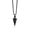Black, variant on Urn Necklace for Ashes Arrowhead Pendant Spear Point Openable Cremation Jewelry-Black
