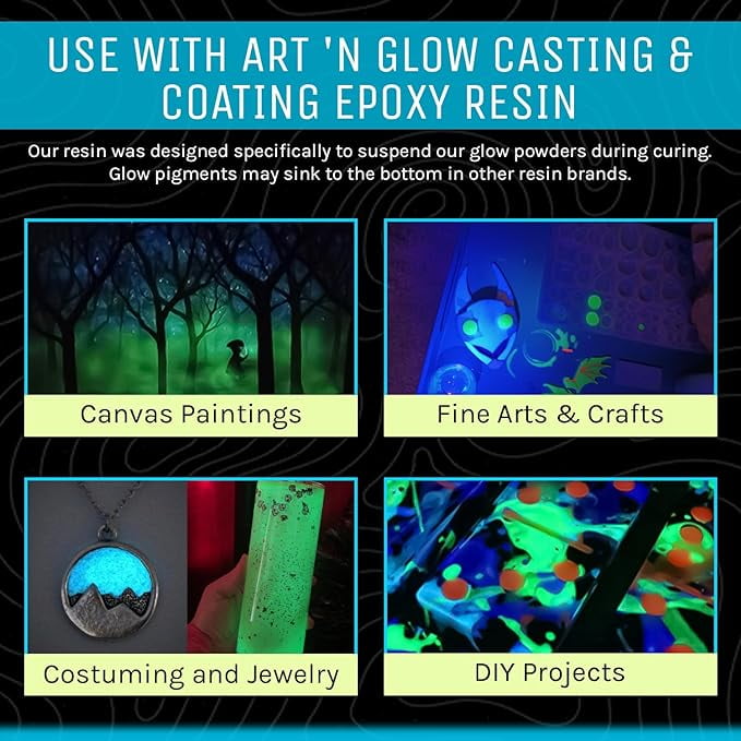 Glow in The Dark Pigment Powder - Neutral and Fluorescent Color for Art Painting, Fine Art, Nail Art Paint, and DIY Crafts - Non-Toxic,Long Lasting 10+ Color Options - Fluorescent Orange - (120 Grams)