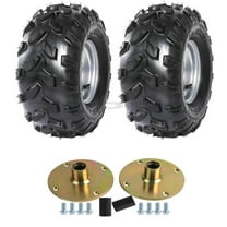 2pcs 18x9.5-8 18x9.50-8 Tires with Rims 4 Bolt 8 inch Go Kart Wheels w/ 23T Rear Axle Hubs for ATV Quad Buggy Golf Cart Lawn Mower Garden Tractor Turf Tires