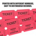 thumbnail image 3 of 100 Pcs Lottery Tickets Raffle White Circus Carnival Decorations Drinks Universal Travel, 3 of 3