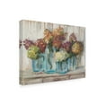 thumbnail image 3 of Carol Rowan 'Hydrangeas In Glass Jars White Wood' Outdoor Canvas 35x22, 3 of 5