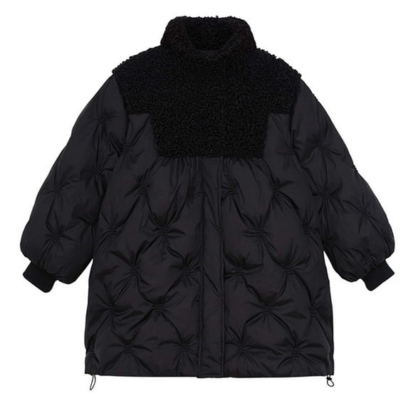 Lovzfmll Girls' Winter Puffer Coat, Down-Alternative Quilted Jacket, Reverse Season Style for Little Girls, 7 Years