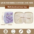 thumbnail image 7 of Pzuqiu Purple Butteflies Bible Covers for Women Quilted Large Capacity Bible Carrying Case Church Bag with Handle Scripture Book Cover Organizer Perfect Gift for Girls, 7 of 7