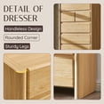 thumbnail image 5 of Aitjunz 54.7" Tall Dresser, Modern 7 Dressers & Chests of Drawers for Bedroom, Natural Wood Dresser w/ Rounded Corner & Handless Design for Living Room, 5 of 7