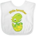 thumbnail image 3 of Inktastic Little Brother Dinosaur Boys Baby Bib, 3 of 4
