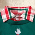 thumbnail image 7 of WIBACKER Christmas Toddler Boys Girls Casual Collared Curved Hem 2 in 1 Pullover Sweatshirts Cotton Plaid Contrast Shirt, 7 of 7