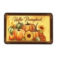 thumbnail image 2 of Hovilon 16x24 Inch Fall Pumpkin Thanksgiving Doormat, Yellow Polyester Welcome Mat, Non-Slip Washable Autumn Harvest Door Rug for Front Porch Entryway Kitchen, Indoor Outdoor Farmhouse Home Decor, 2 of 6