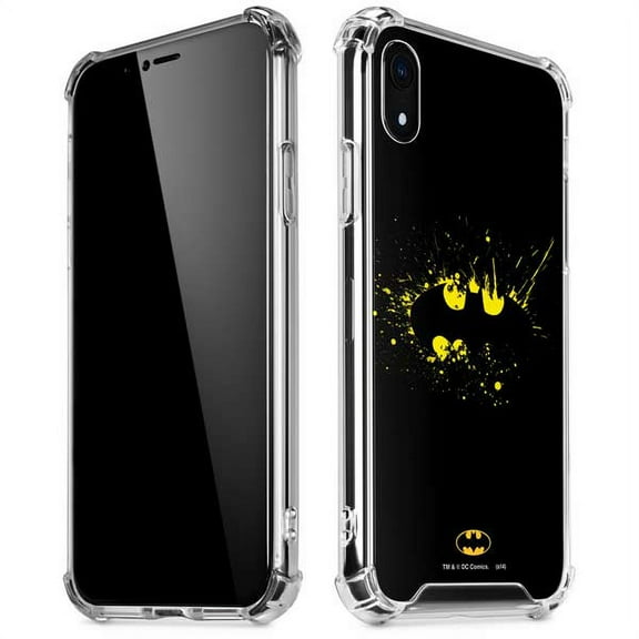 Skinit DC Comics Batman Logo Yellow Splash iPhone XR Clear Case