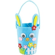 Easter Eggs Hunt Basket for Kids Easter Tote with Chick and Bunny Shape Easter Party Supplies Candy Bag for Easter Eggs Games Gift Toy Storage（DIY Material Kit）