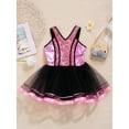 thumbnail image 3 of MSemis Girls Sequin Leotard Sparkly Strap Ballet Leotards Tutu Dress Ballerina Outfit Dance Costume Pink 12, 3 of 7