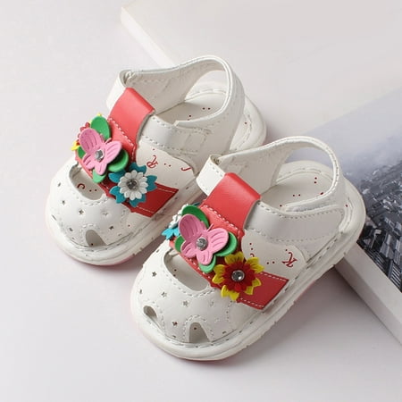 

NEGJ Baby Summer Fashion Hollow Soft Sole Baotou Hollow Toddler Shoes Sandals
