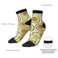 thumbnail image 6 of Fuzoiu Cute Avocado Print Adult Socks, Crew Moisture-wicking Socks, Unisex Cushion Crew Socks,Casual Sports Ankle Socks, 6 of 7