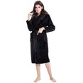 thumbnail image 3 of Womens Mens Fleece Robe Soft Plush Bathrobe Long Warm, 3 of 7