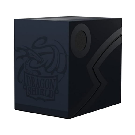 Dragon Shield Deck Box - Dragon Shield Double Shell: Midnight Blue/Black - MTG Card Sleeves are Smooth & Tough - Compatible with Pokemon & Magic The Gathering Cards