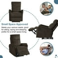 thumbnail image 3 of DEALTOPS Power Recliner Chair with USB Ports, Recliner Single Chair with Adjustable Footrest, Dark Brown, 3 of 8