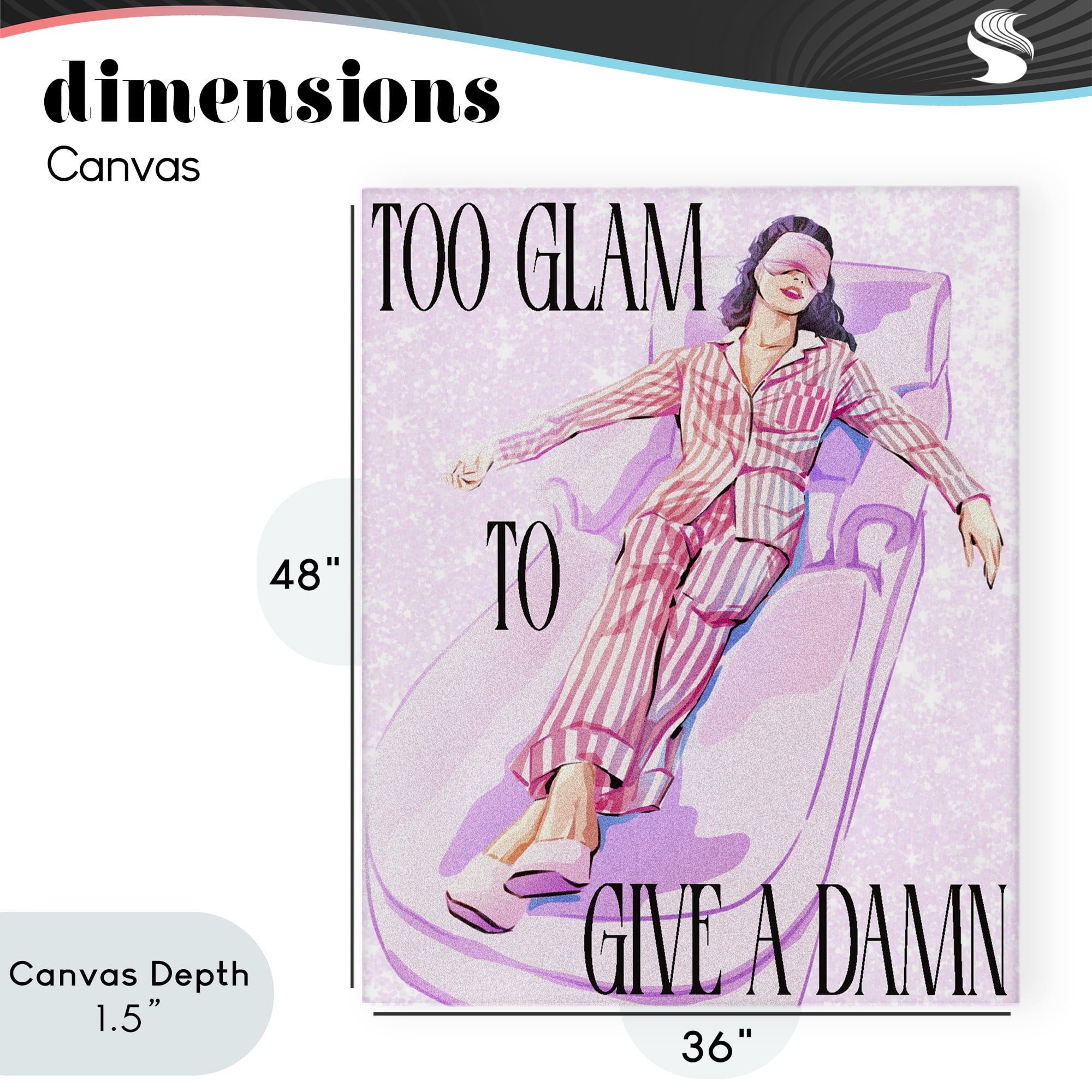 Stupell Industries To Glam To Care Canvas Wall Art, design by Ziwei Li