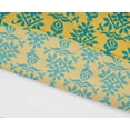 thumbnail image 4 of Vargottam Indoor/OutdoorRoundTablecloth 58 InchTablecloth With Umbrella Hole & Zip, Waterproof TableCloth, TableCovers For Backyard Table -Yellow & Teal Green, 4 of 7