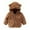 Brown, variant on REDARER Baby Winter Coat Jacket with Fold Over Mittens, Bear Hooded Outwear for Boys Girls,12-18 Months