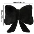 thumbnail image 2 of Topboutique Furry Throw Pillows Soft Bow Plush Pillow Cute Bowknot Stuffed Pillow Decorative Bow Plush Cushion for Bed Couch Living Room Decor,Black,14.9*12.6 in/32*38 cm, 2 of 6