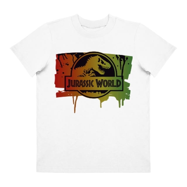 Playera Para Niño Jurassic World Jurassic World Cuello Redondo Manga Corta Talla 10 Blanco